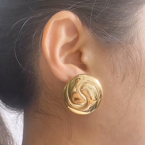 Factory Wholesale Customization 18K PVD Gold-Plated Cast Fashionable Stainless Steel Earrings Wholesale