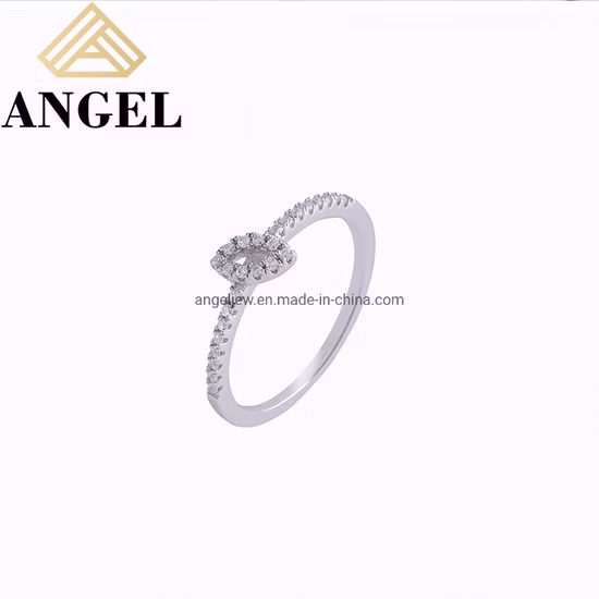 Elegante joyería de moda personalizada Accesorios para mujeres Joyería de plata 925 Piedras preciosas Moissanite Diamante Circón Piedra Compromiso Anillos de boda Fábrica al por mayor