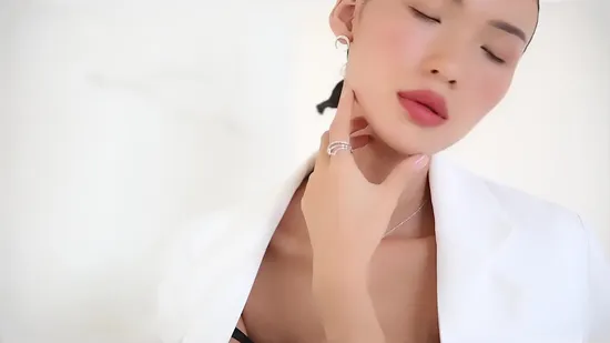 Collar de encargo de la joyería de plata de la bisutería 925 del OEM con el encanto de dos corazones