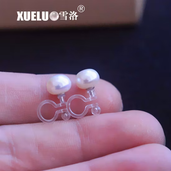 Joyería de perlas de moda Pendientes de clip de perlas cultivadas de agua dulce genuinas para dama sin orificio para la oreja (XL140001)